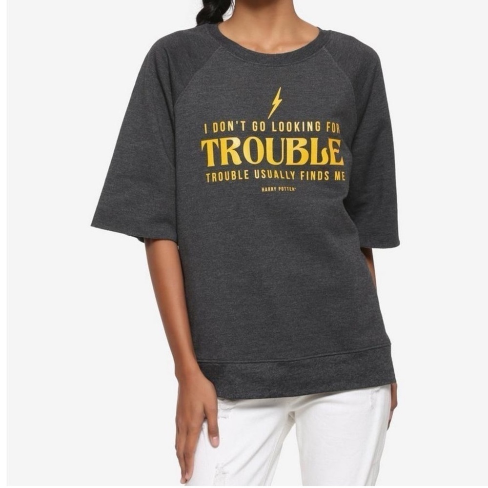 Harry Potter 🆕 Looking For Trouble Short Sleeve Sweatshirt Size Medium